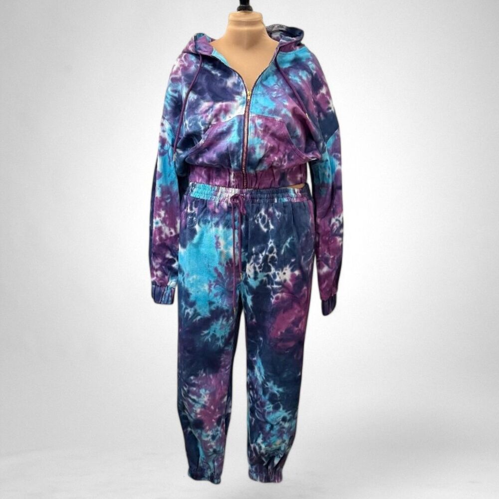 Latiste/L'Rev37 Denim Tie Dye Jogger Set, NWT! Size 2X